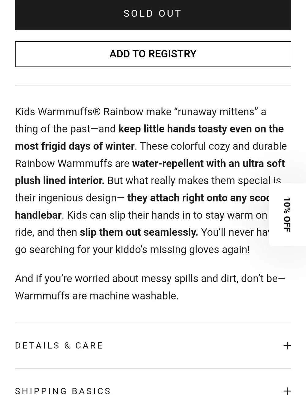 Kids Warmmuffs Rainbow Mitten Covers - Rainbow